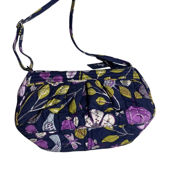 Vera Bradley Crossbody Bag Purse‎ Floral Bird Quilted Adjustable Strap - Picture 2 of 5